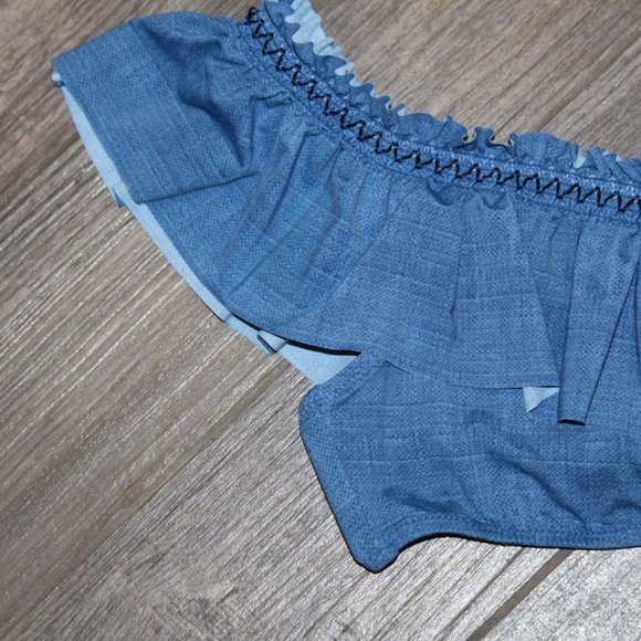 NWT Vera Bradley Chambray Ruffle Swim Top M 8 10 - Picture 5 of 12